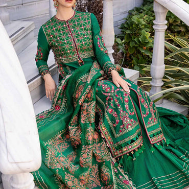 Unstitched Embroidered Cotton Satin Suit | CST-811