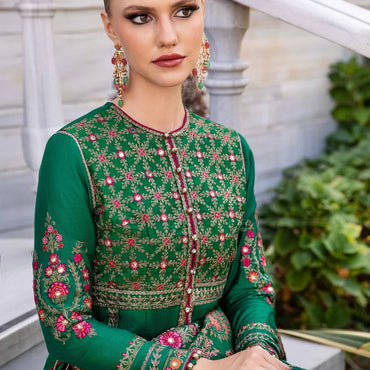 Unstitched Embroidered Cotton Satin Suit | CST-811