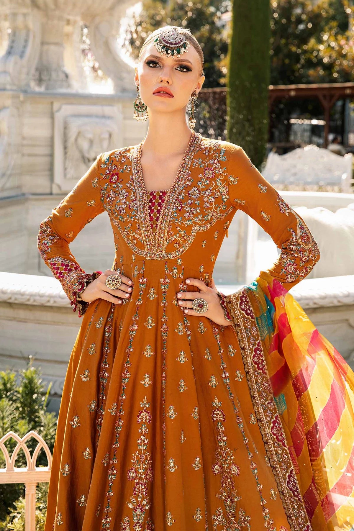 Unstitched Embroidered Cotton Satin Suit | CST-812