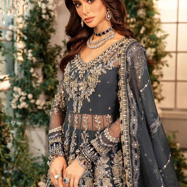 Maria.B Unstitched Embroidered Organza Suit | BD-2901