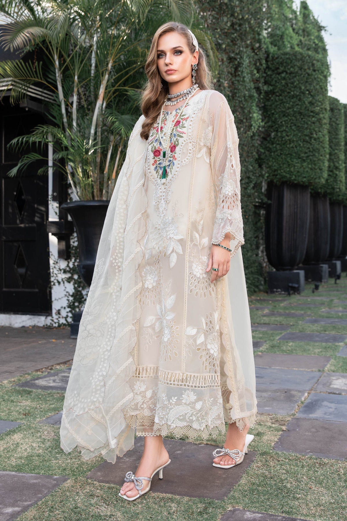 Maria B Eid lawn'23 EL-23-01-Cream