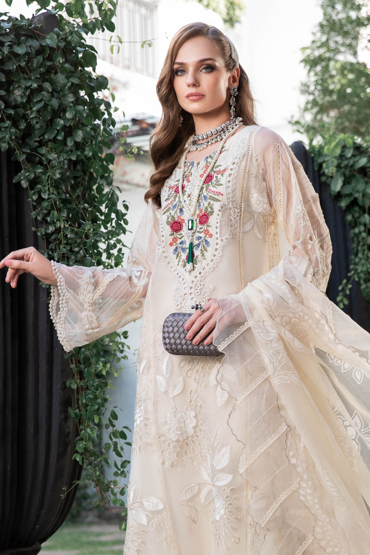 Maria B Eid lawn'23 EL-23-01-Cream