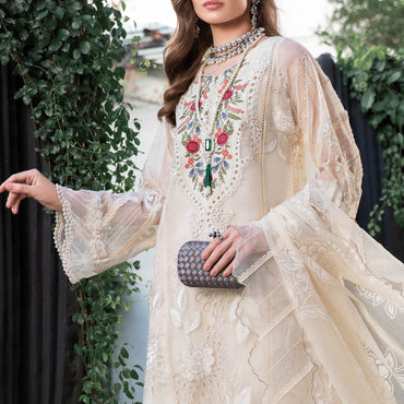 Maria B Eid lawn'23 EL-23-01-Cream