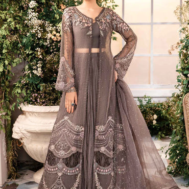 Maria.B Unstitched Embroidered Organza Suit | BD-2902