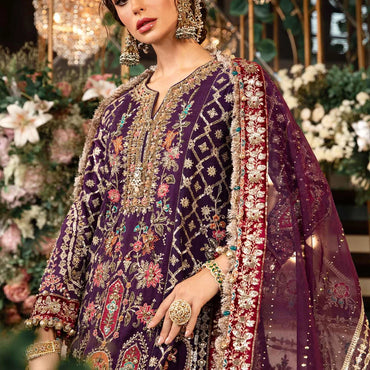 Maria.B Unstitched Embroidered Organza Suit | BD-2903