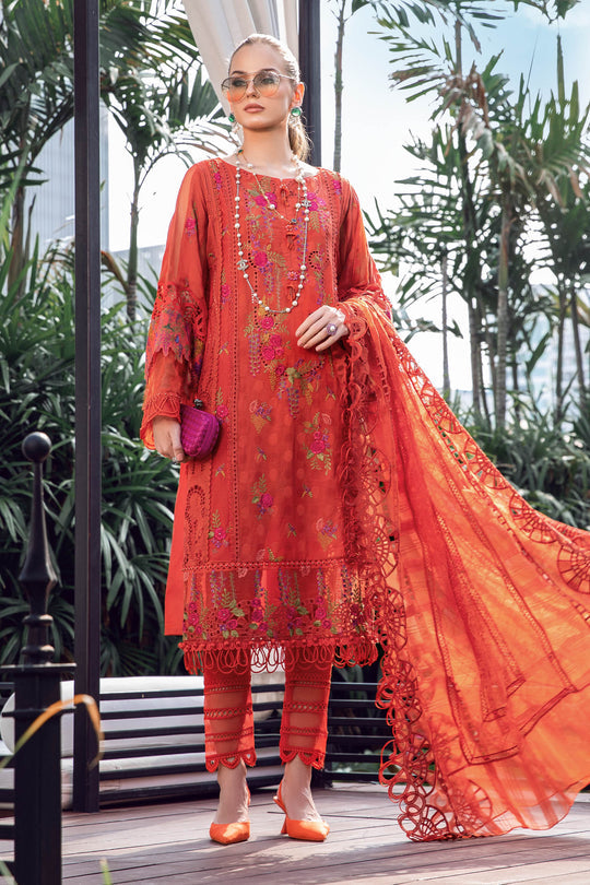 Maria B Eid lawn'23 EL-23-03-Brunt Orange