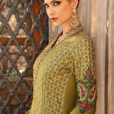 Unstitched Embroidered Cotton Satin Suit | CST-803