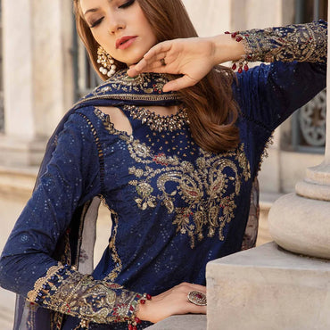 Unstitched Embroidered Cotton Satin Suit | CST-804