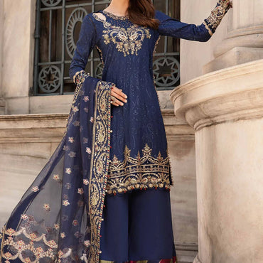 Unstitched Embroidered Cotton Satin Suit | CST-804