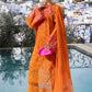 3 Piece Unstitched Embroidered Paper Cotton Suit | D-2505-B