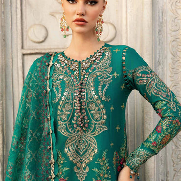 Unstitched Embroidered Cotton Satin Suit | CST-805