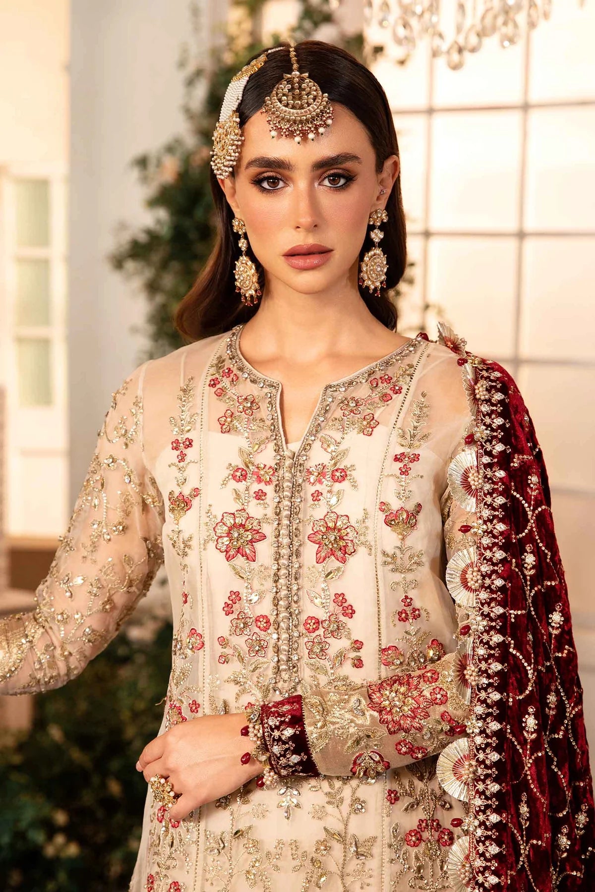 Maria.B Unstitched Embroidered Organza Suit | BD-2905