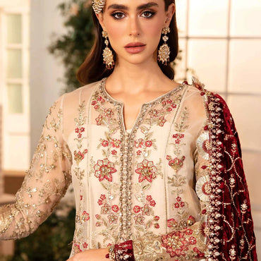 Maria.B Unstitched Embroidered Organza Suit | BD-2905