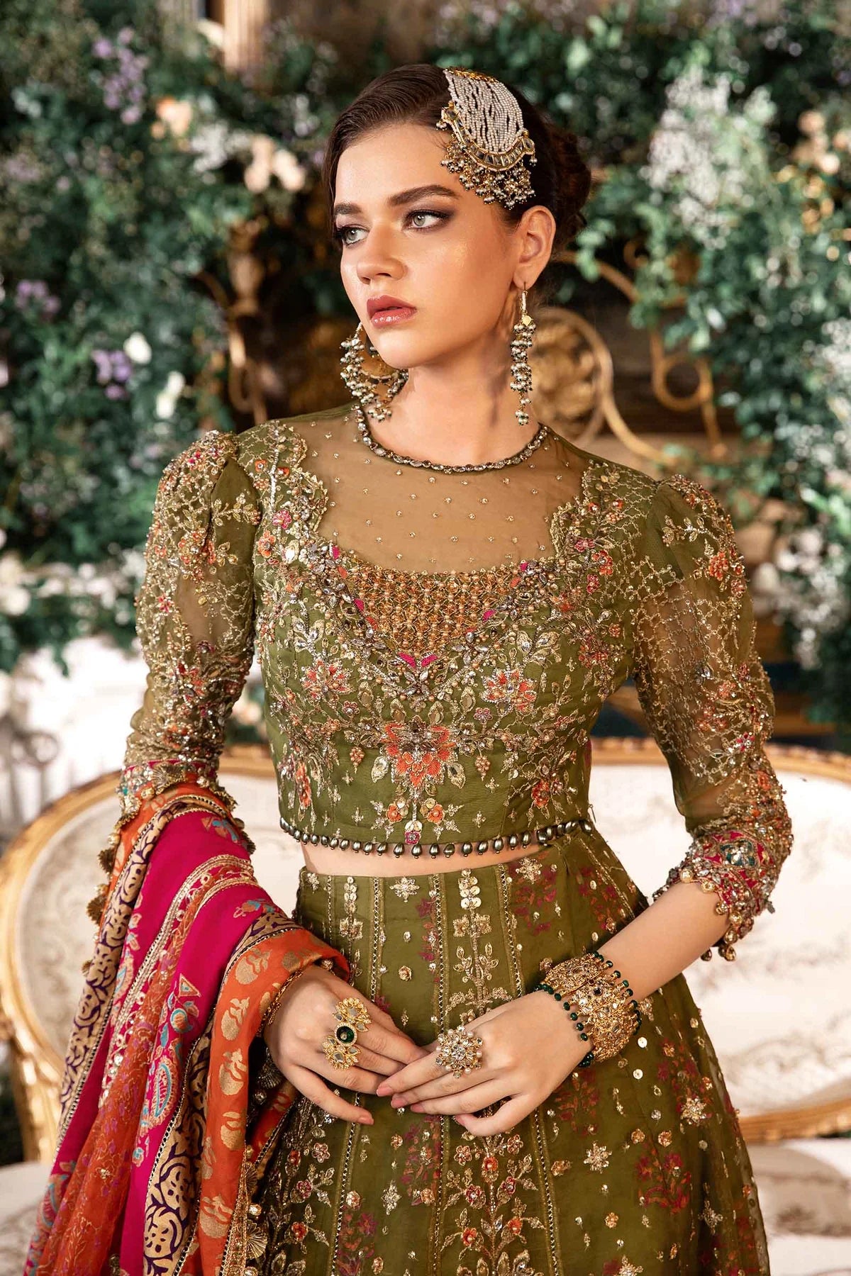 Maria.B Unstitched Embroidered Organza Suit | BD-2906