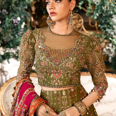 Maria.B Unstitched Embroidered Organza Suit | BD-2906