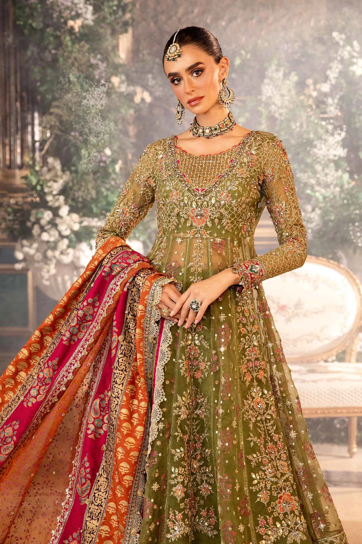 Maria.B Unstitched Embroidered Organza Suit | BD-2906