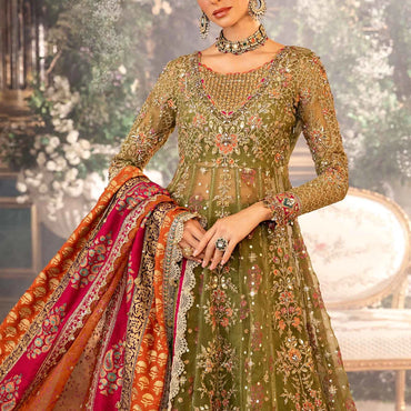 Maria.B Unstitched Embroidered Organza Suit | BD-2906