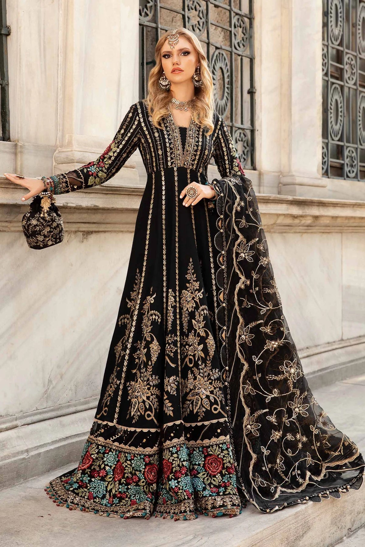 Unstitched Embroidered Cotton Satin Suit | CST-806