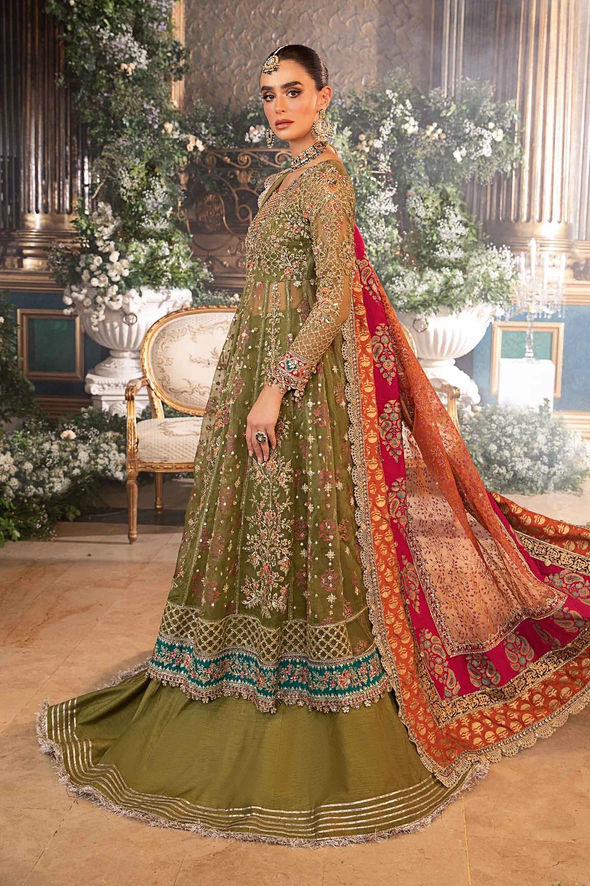 Maria.B Unstitched Embroidered Organza Suit | BD-2906