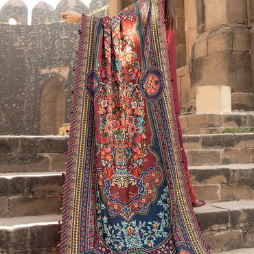 3 Piece Unstitched Printed Linen Suit | MPT-2409-B