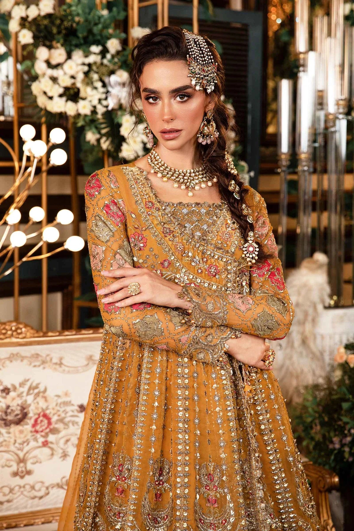 Maria.B Unstitched Embroidered Organza Suit | BD-2907