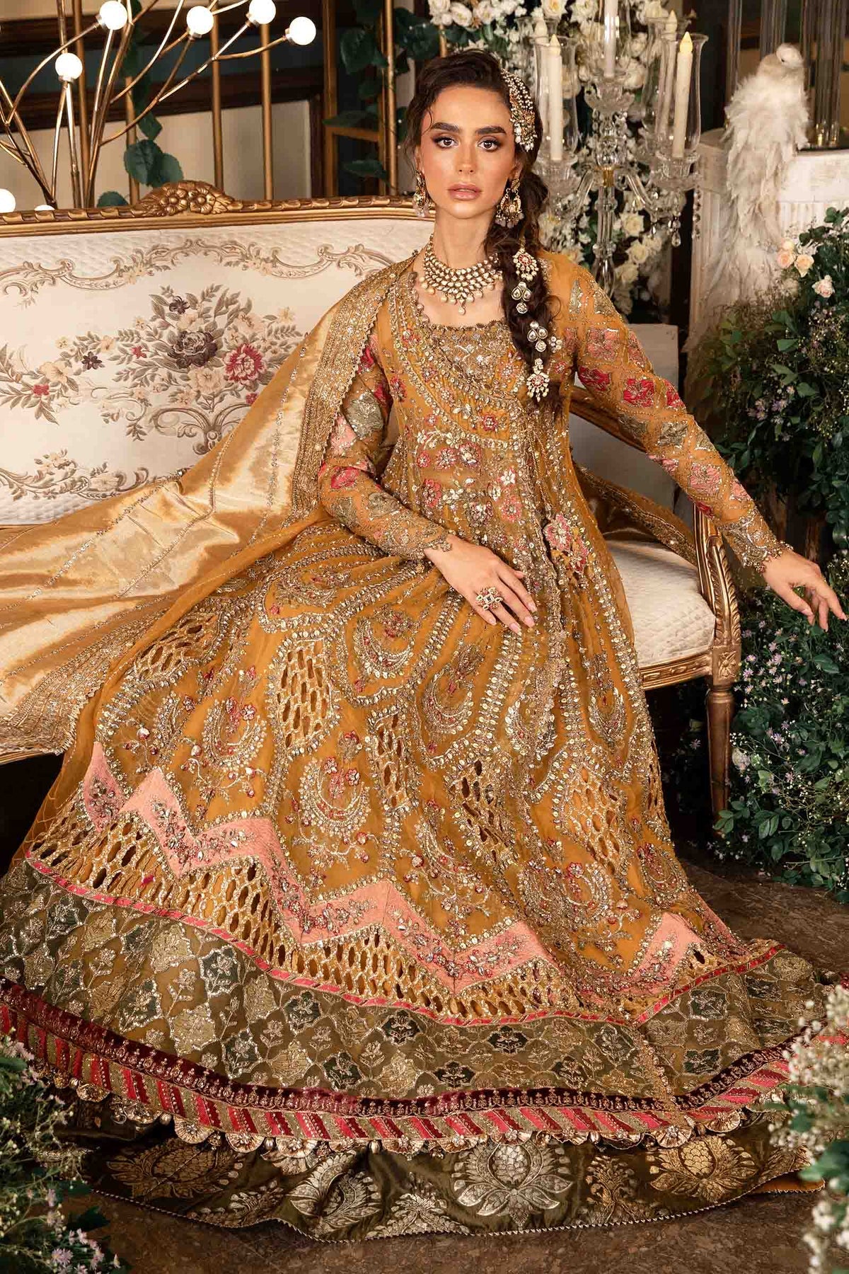 Maria.B Unstitched Embroidered Organza Suit | BD-2907