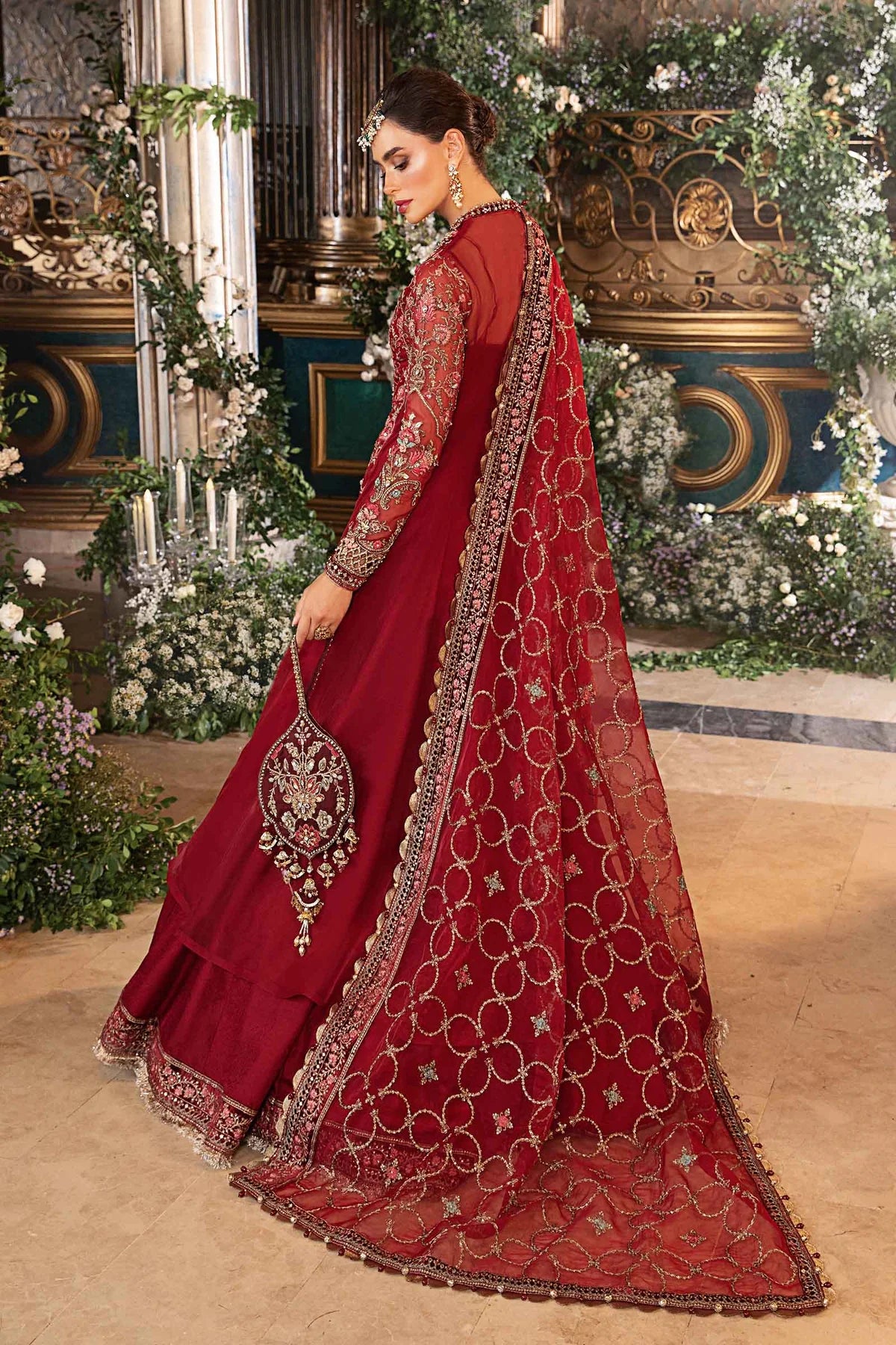 Maria.B Unstitched Embroidered Organza Suit | BD-2908