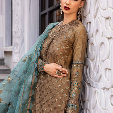 Unstitched Embroidered Cotton Satin Suit | CST-808