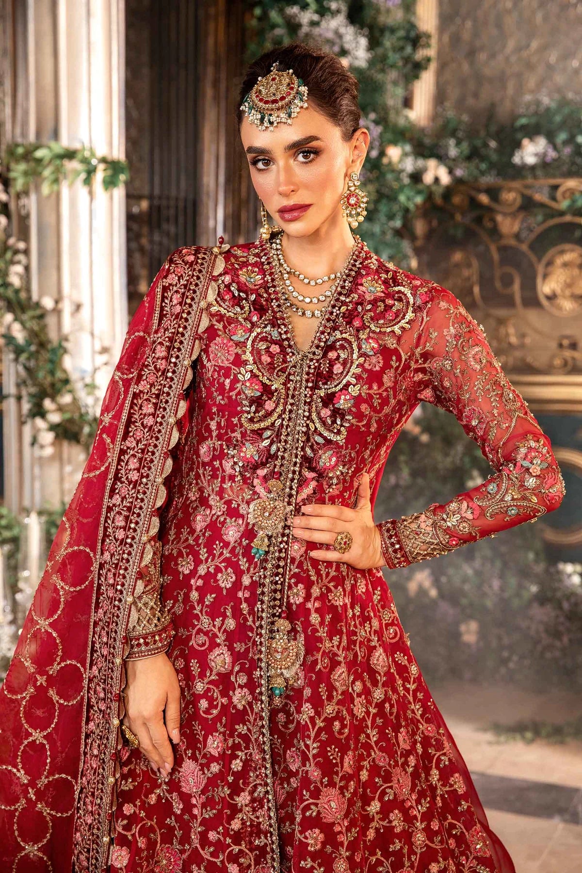 Maria.B Unstitched Embroidered Organza Suit | BD-2908