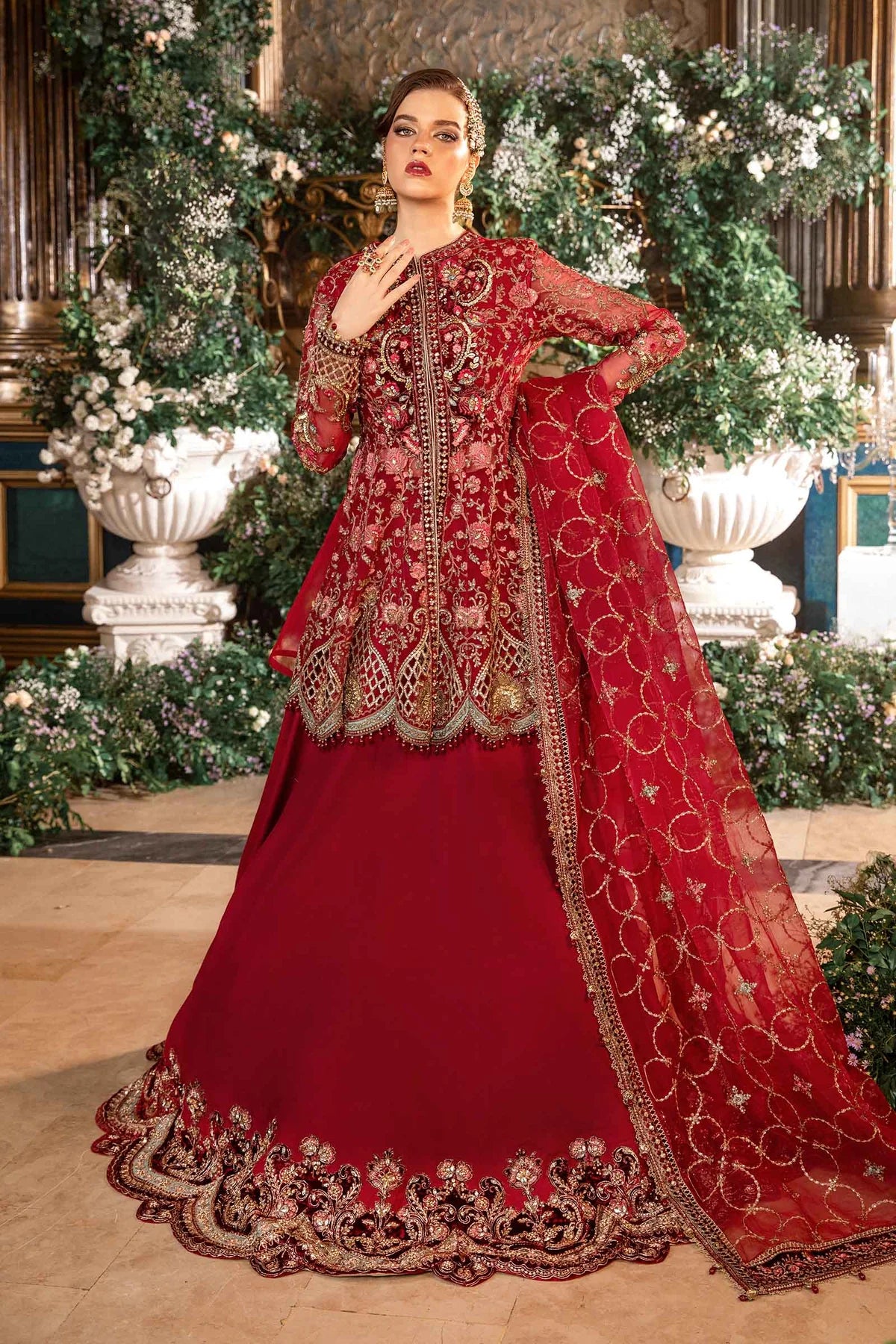 Maria.B Unstitched Embroidered Organza Suit | BD-2908