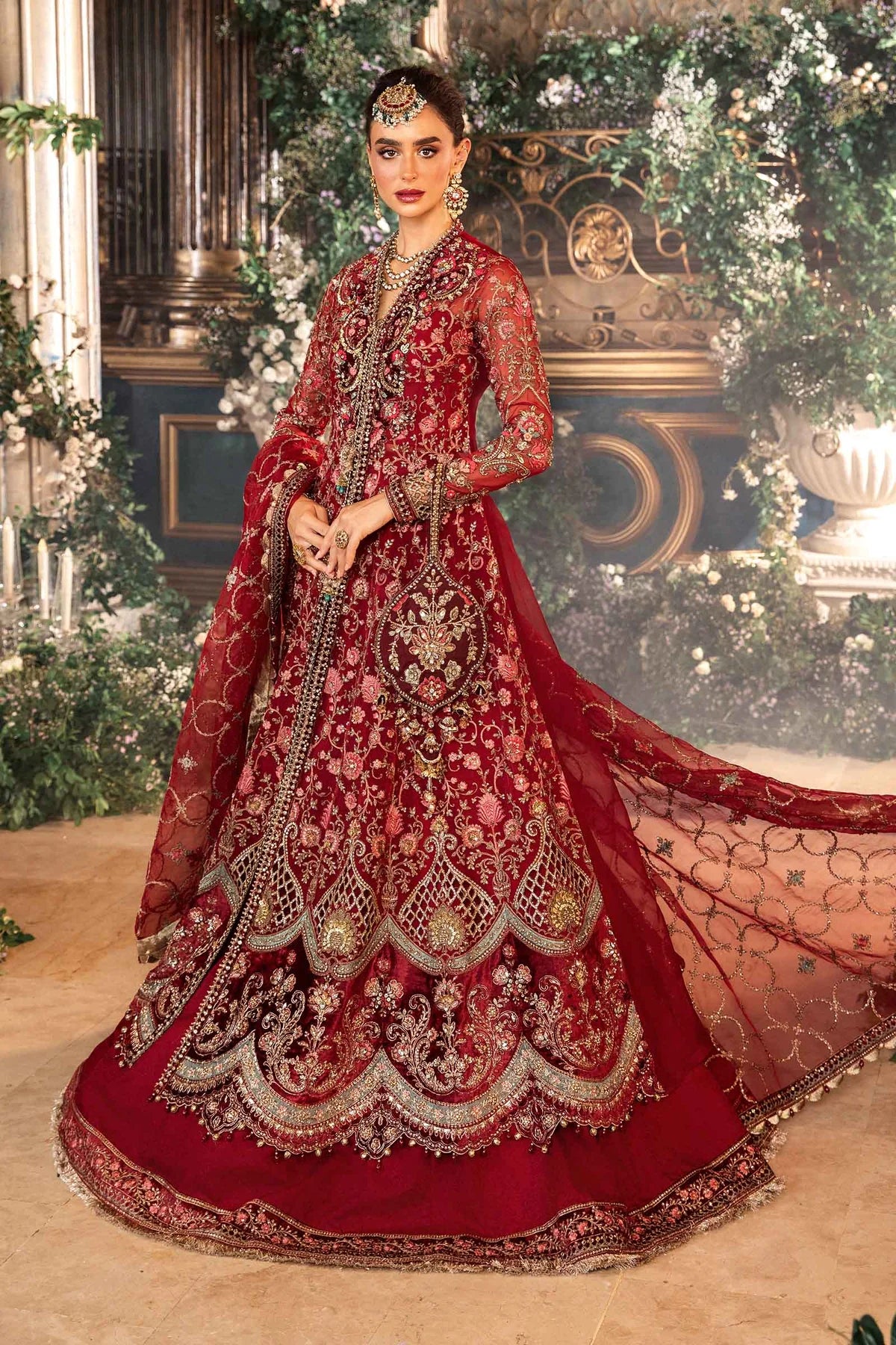 Maria.B Unstitched Embroidered Organza Suit | BD-2908