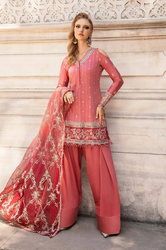 Unstitched Embroidered Cotton Satin Suit | CST-809