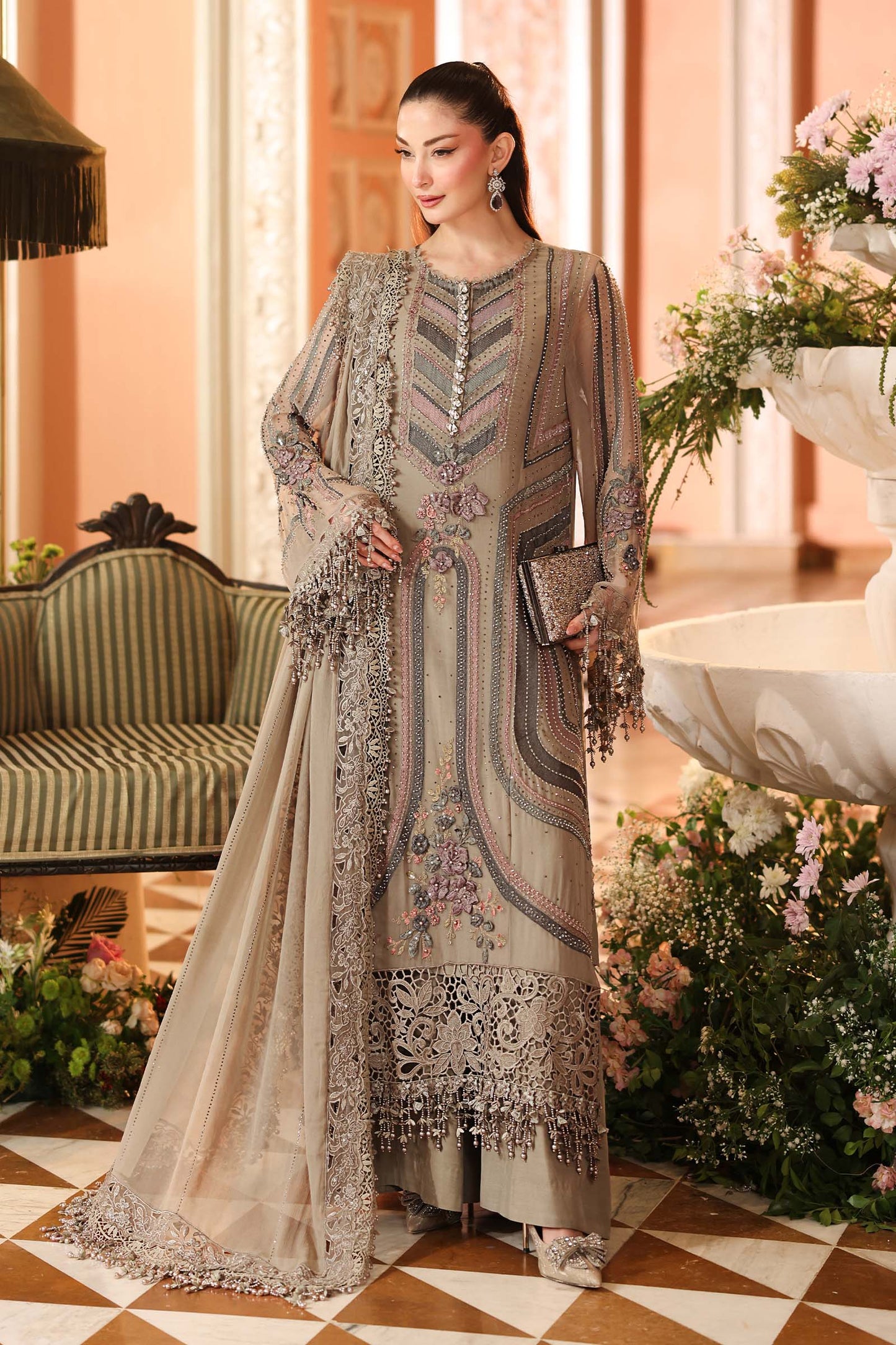 Maria.B Royale Tea Affair Chiffon'26 D-01