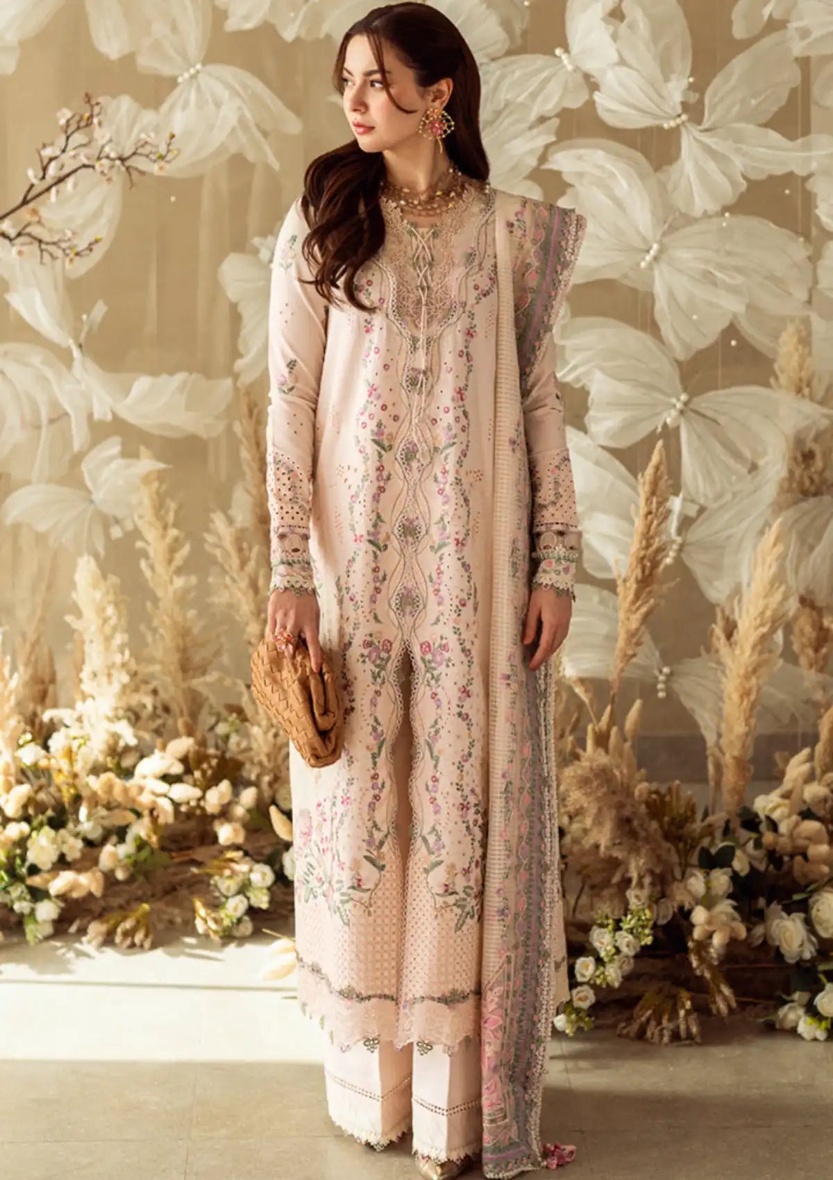 Qalamkar Sahil Luxury Lawn'25 FK-12 Lily