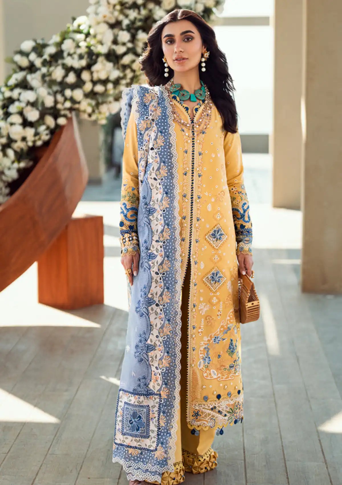 Qalamkar Sahil Luxury Lawn'25 FK-06 Natalie