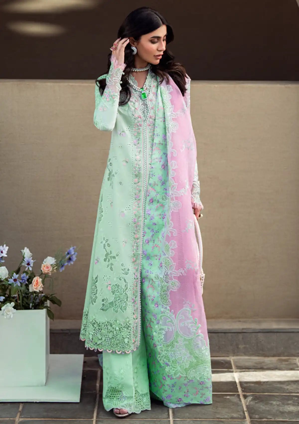 Qalamkar Sahil Luxury Lawn'25 FK-04 Chloe