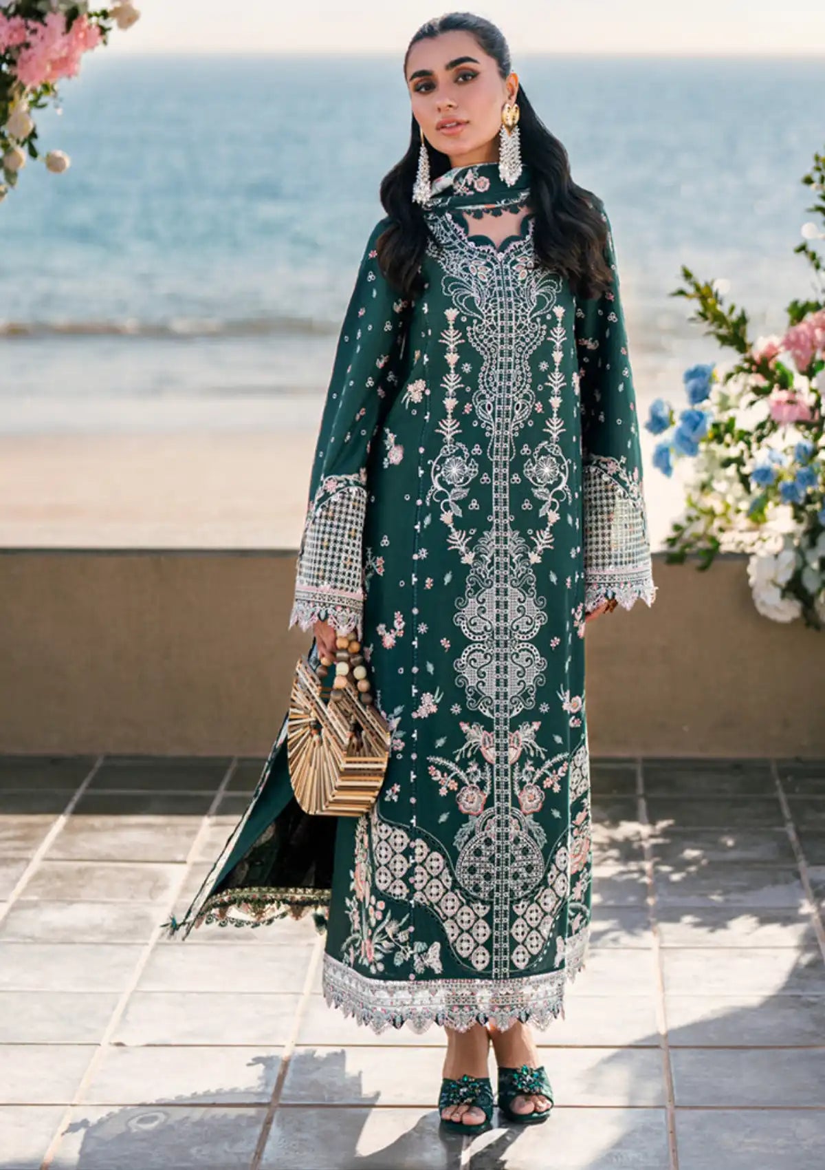 Qalamkar Sahil Luxury Lawn'25 FK-13 Eliza