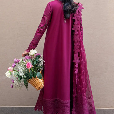 Qalamkar Sahil Luxury Lawn'25 FK-11 Violet