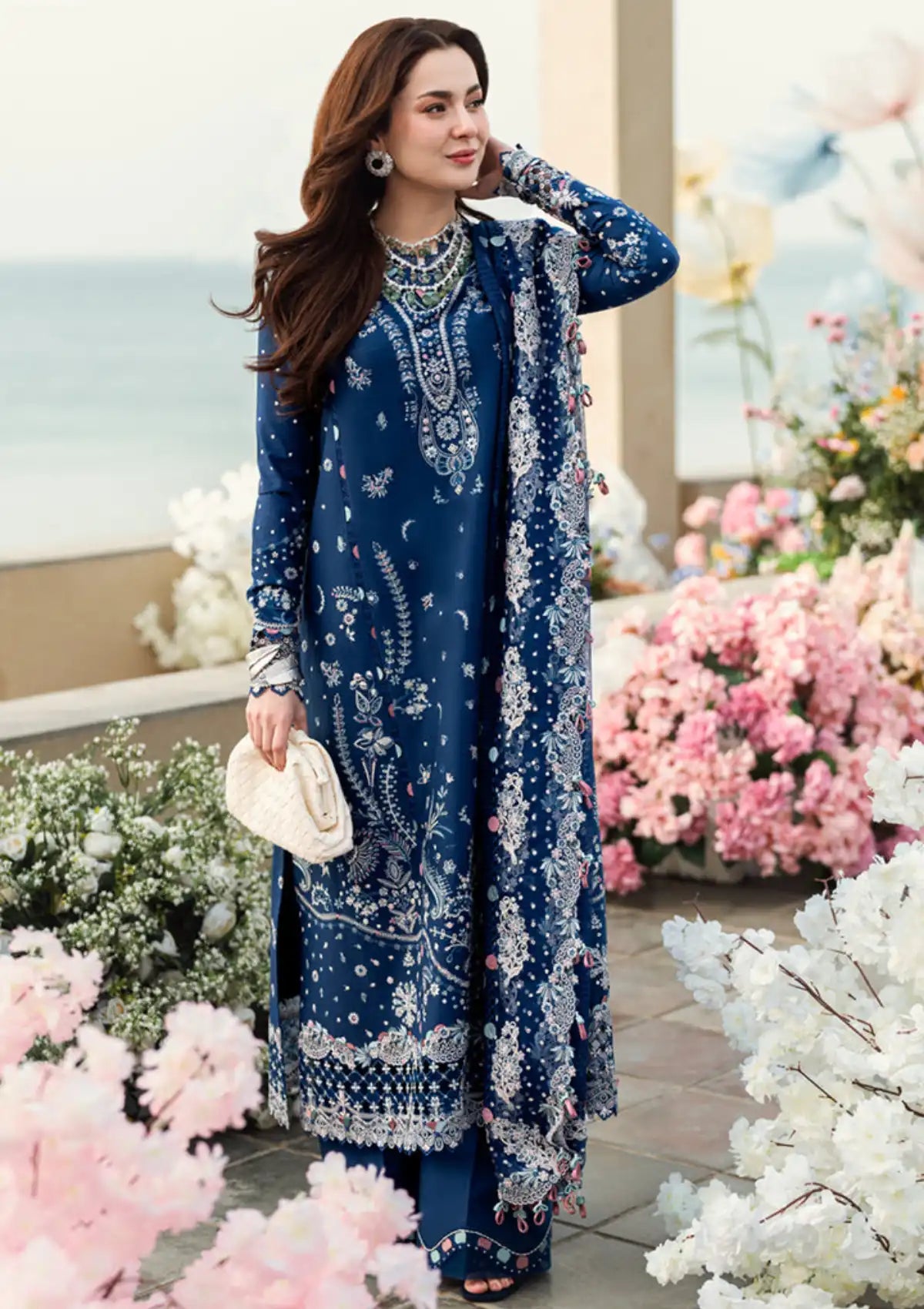 Qalamkar Sahil Luxury Lawn'25 FK-05 Aurora