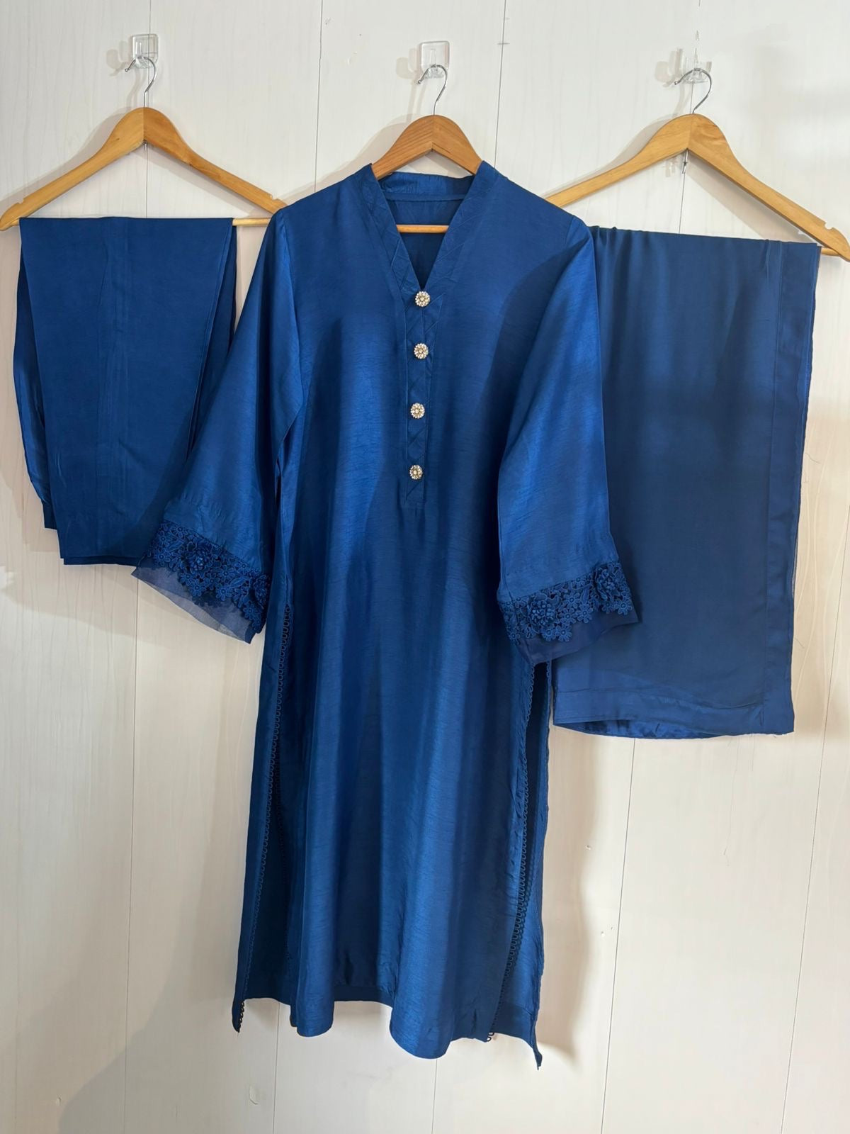 3 Piece korean Raw silk Rtw