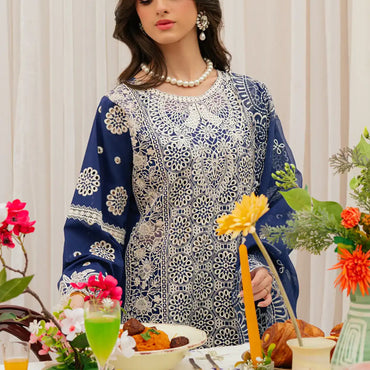 Mahnur Allenura Luxury Lawn'24 ELYSIUM - Mohsin Saeed Fabrics