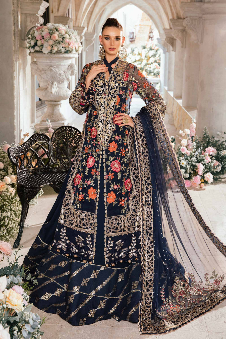 3 PIECE UNSTITCHED EMBROIDERED SUIT | BD-2808