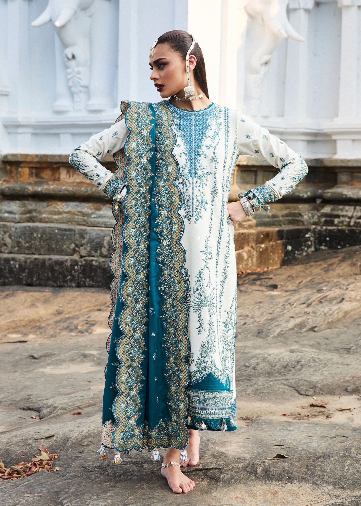 Hussain Rehar Luxury Lawn'25 Veil