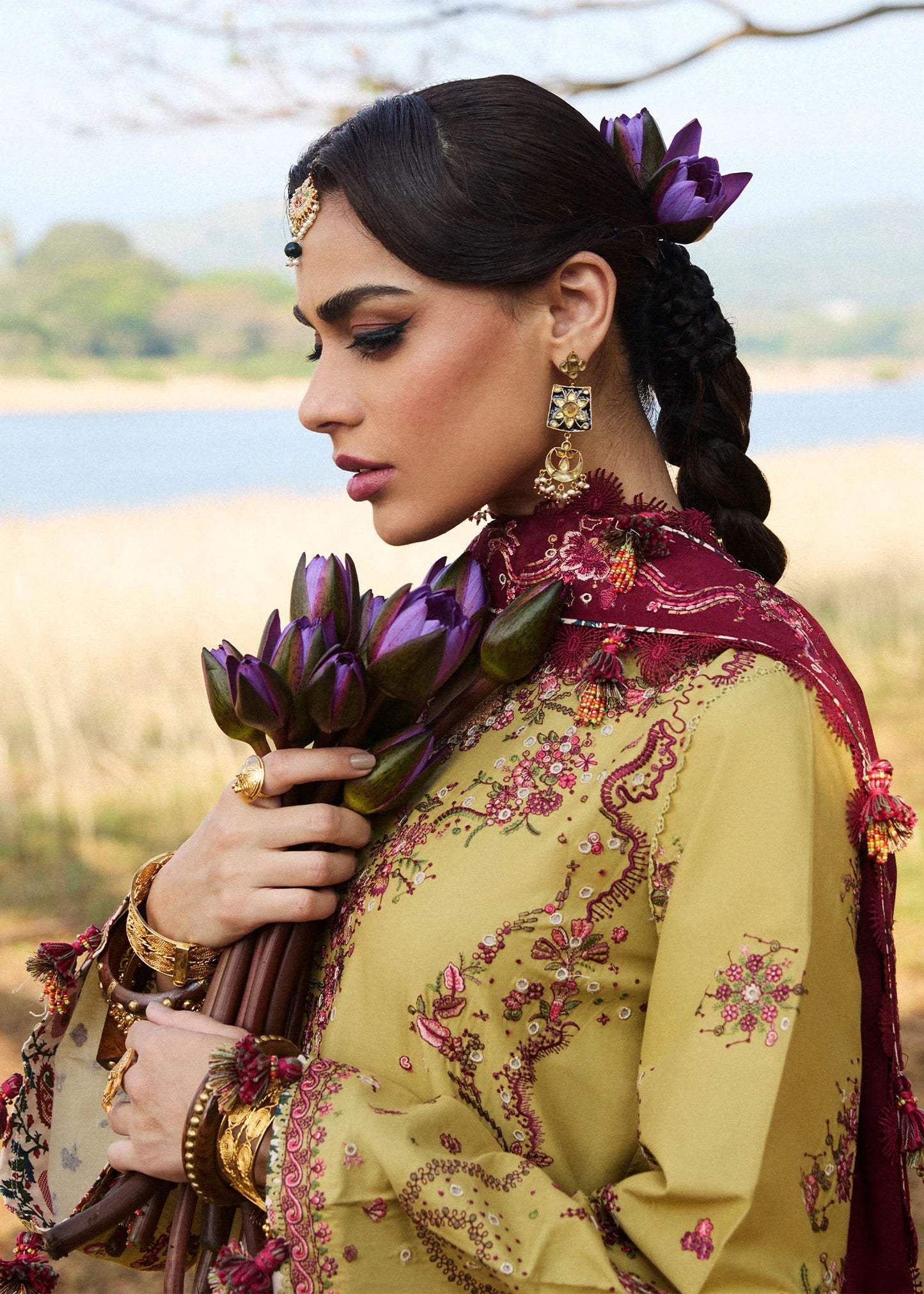 Hussain Rehar Luxury Lawn'25 Minted