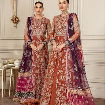 Embroidered Ada work and heavily Embellished Wedding & formal dresses available at mohsin saeed Fabrics online store. 