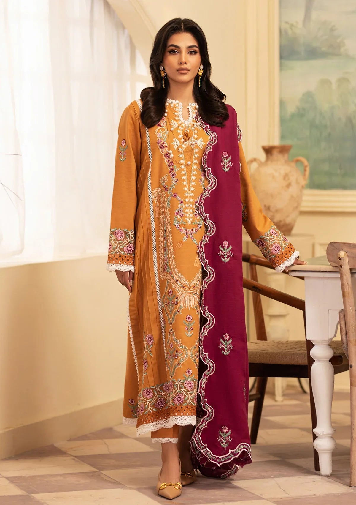 Roheenaz Meraki Winter'24 RNZ-08B SAFFRON