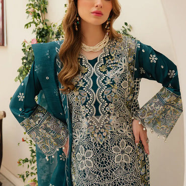 Mahnur Allenura Luxury Lawn'24 TUSCANY - Mohsin Saeed Fabrics