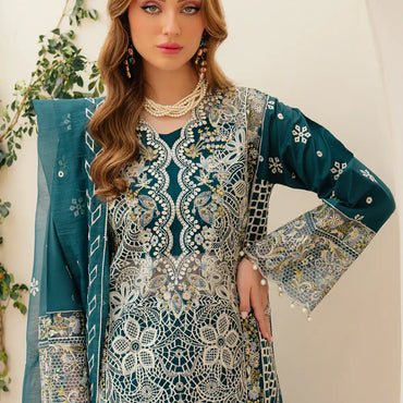 Mahnur Allenura Luxury Lawn'24 TUSCANY - Mohsin Saeed Fabrics