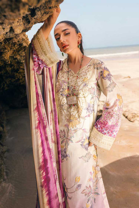 NSG 110 GARDENIA EMBROIDERED PRINTED LAWN COLLECTION VOL 3