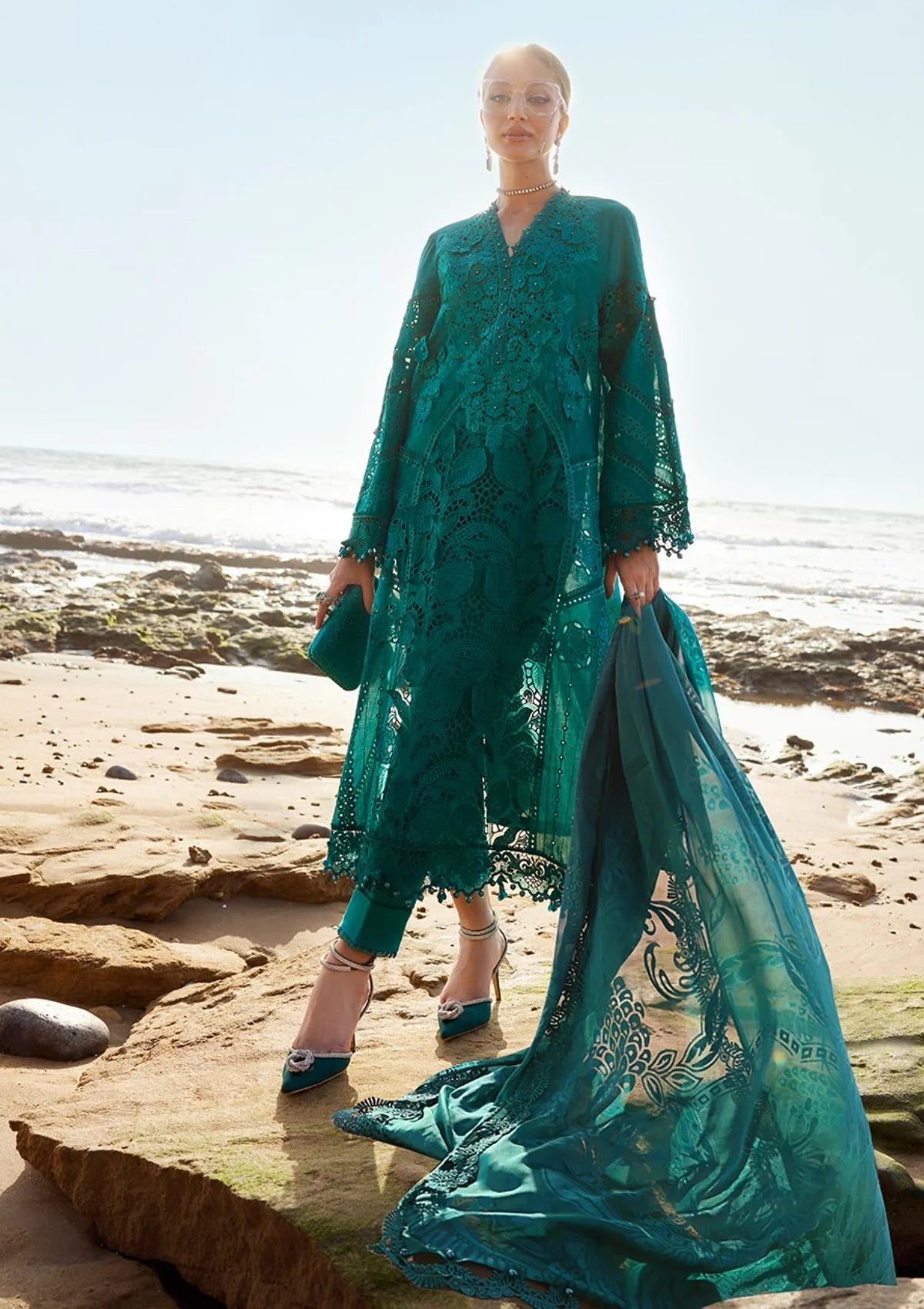 Maria B Luxury Lawn'25 Eid 2 D-05